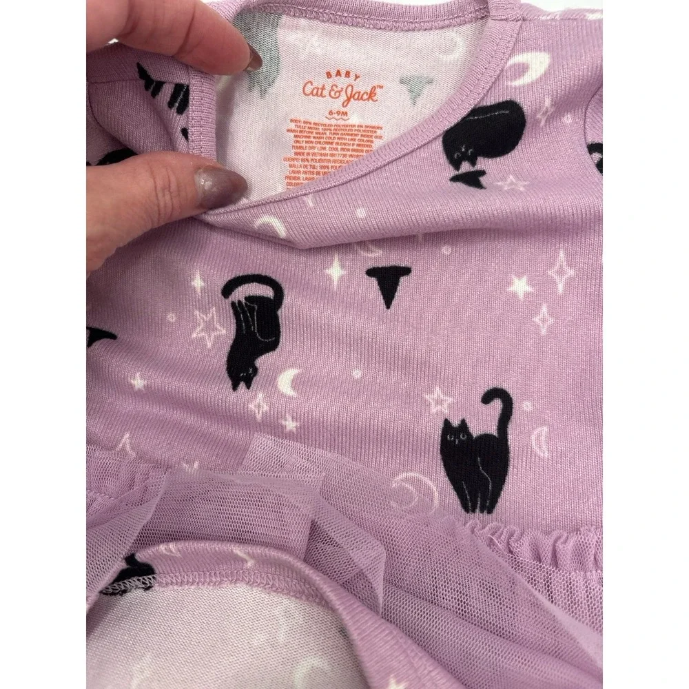 NEW infant girls size 6/9 months Cat & Jack Halloween outfit dress. Sooo soft